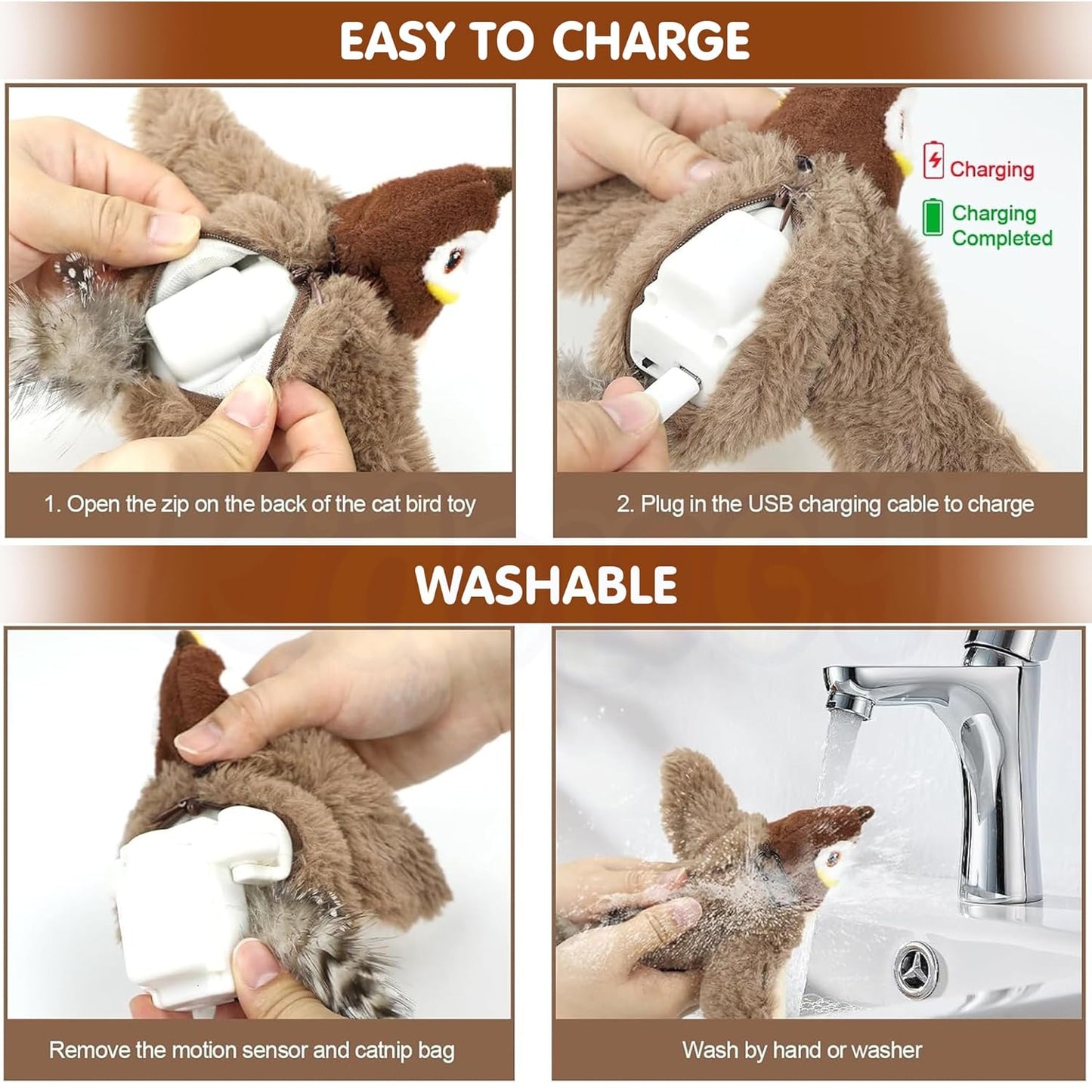 Cat Paradise™ Motion-Activated Flying Bird Toy™